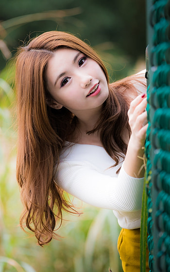 Radiant Smile: Asian Brunette Beauty with Captivating Brown Eyes, brown eyes, smile, brunette, model, woman, asian HD phone wallpaper