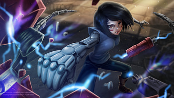 Warrior Hunter Alita Battle Angel, alita-battle-angel, movies, artwork, artist, artstation HD wallpaper