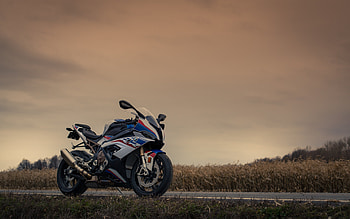 BMW S1000 RR, 2021, exterior, evening, sunset, sport bike, S1000RR, German sports motorcycles, BMW HD wallpaper