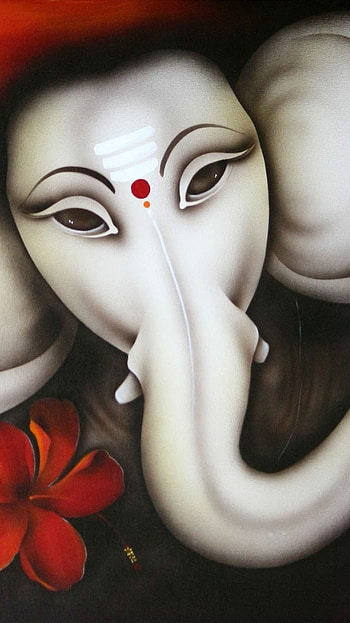 Best Ganesh, Beautiful Painting, beautiful, painting HD phone wallpaper