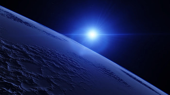 Preview space, stars, planet, surface HD wallpaper