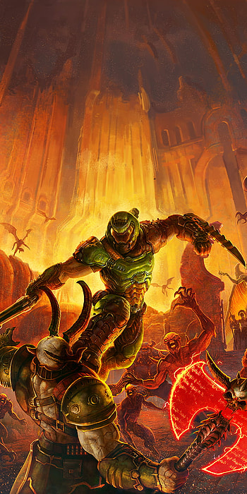 video game, DOOM Eternal HD phone wallpaper