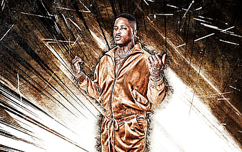 YG, grunge art, american rapper, music stars, brown abstract rays, Keenon Dequan Ray Jackson, american celebrity, YG HD wallpaper