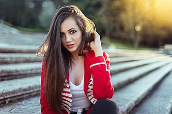 Pretty Face, outdoor, face, model, woman HD wallpaper