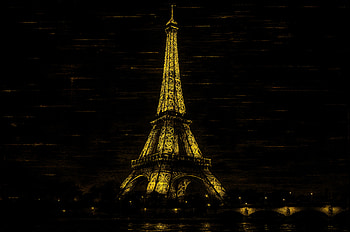 Eiffel Tower Illuminated: Stunning Ultra, Eiffel Tower, Paris, night, illuminated, landmark HD wallpaper