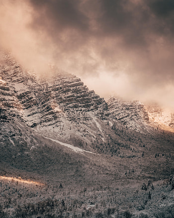 Nature, Clouds, Snow, Mountain, Vertex, Top, Slope HD phone wallpaper
