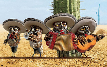 Yelping mariachi owls (RANGO), OWLS, RANGO, FUNNY, MARIACHI HD wallpaper