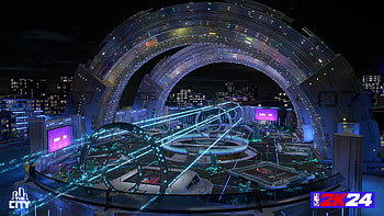 NBA 24 Futuristic Court, video game, NBA 24 HD wallpaper