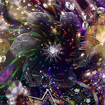 Color Twist Sparkle, gold, art, glass, jewels, glitter, stars, sparkling HD phone wallpaper