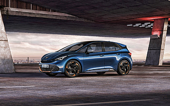 Cupra Born, 2022, front view, exterior, new blue Cupra Born, Spanish cars, Cupra HD wallpaper