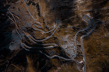 Nature, Mountains, View From Above, Road, Sinuous, Winding, Serpentine HD wallpaper