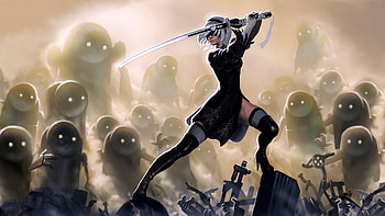 Nier Automata Warrior, nier-automata, games, artist, artwork, digital-art, warrior, sword HD wallpaper