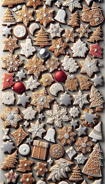 Festive Cookie Decor, cookie, holiday, christmas ornaments HD phone wallpaper