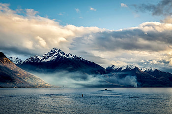 Nature, Sky, Mountains, Sea, Clouds, New Zealand HD wallpaper