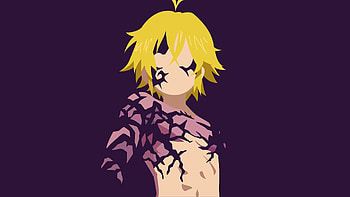 Meliodas minimalist, art, hair HD wallpaper