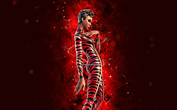 Red Fashion Banshee, , red neon lights, Fortnite Battle Royale, Fortnite characters, Red Fashion Banshee Skin, Fortnite, Red Fashion Banshee Fortnite HD wallpaper