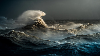 wave, ocean, sea, Ocean Waves HD wallpaper