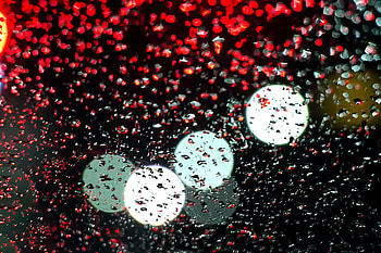 Rain, Drops, Lights, Macro, Wet, Surface, Glass, Bokeh, Boquet HD wallpaper