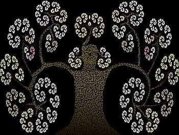 Tree, abstract, blossoms HD wallpaper