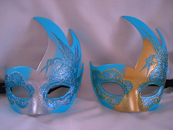 Spring masquerade, blue and silver, masks, blue and gold, masquerafe HD wallpaper