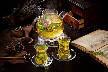Serene Tea Moments: of Herbal Bliss and Cozy Reads, food, tea HD wallpaper