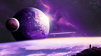 Waiting for Inspiration, space, planets, 3d, galaxy HD wallpaper