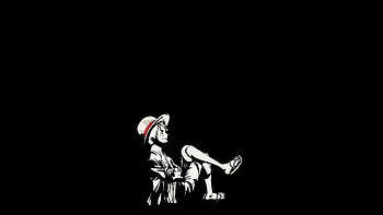 One Piece Monkey D Luffy Oled, monkey-d-luffy, one-piece, anime, minimalism, minimalist, dark, black, oled, artist, artwork, digital-art HD wallpaper