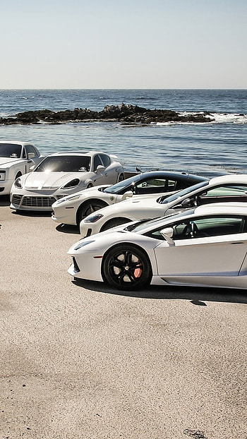 Luxury Car, Porsche, Beach Background HD phone wallpaper