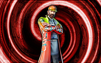 Synth, red grunge background, Fortnite, vortex, Fortnite characters, Synth Skin, Fortnite Battle Royale, Synth Fortnite HD wallpaper