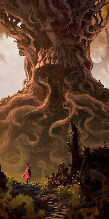 tree, fantasy, warrior, fantasy warrior HD phone wallpaper