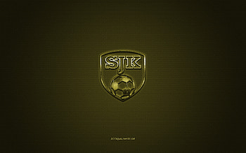 SJK, Finnish football club, gold logo, gold carbon fiber background, Veikkausliiga, football, Seinajoki, Finland, SJK logo HD wallpaper