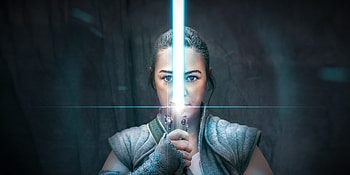 The Weapon Of A Jedi Knight Rey Cosplay, rey, star-wars-the-last-jedi, 2017-movies, movies, cosplay HD wallpaper