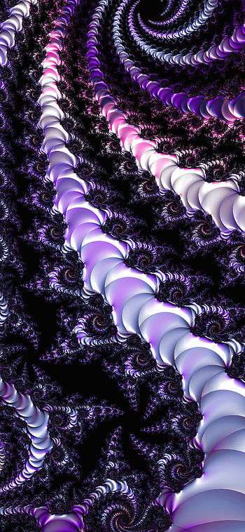 Purple fantasy, fractal, abstract, digitalart HD phone wallpaper