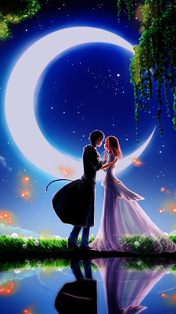 Lovers Moon, Anime, Love Dreams HD phone wallpaper