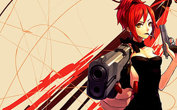 Gangsta Anime Girl With Guns HD wallpaper