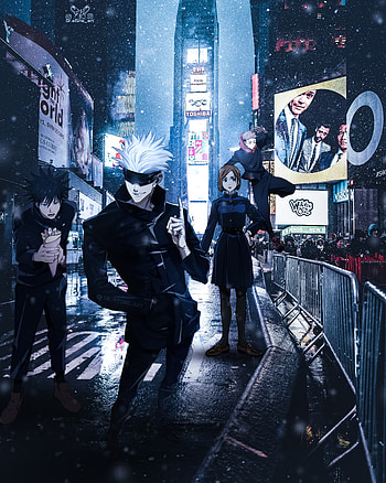 Jujutsu kaisen , art, city HD phone wallpaper