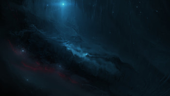 Ice Cave Nebula, Space, Blue, Sci Fi HD wallpaper