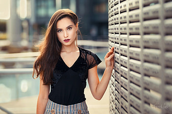 Brown Eyes Girl Depth Of Field, girls, model, depth-of-field HD wallpaper