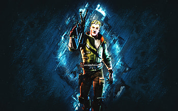 Fortnite Jonesy Skin, Fortnite, main characters, blue stone background, Jonesy, Fortnite skins, Jonesy Skin, Jonesy Fortnite, Fortnite characters HD wallpaper