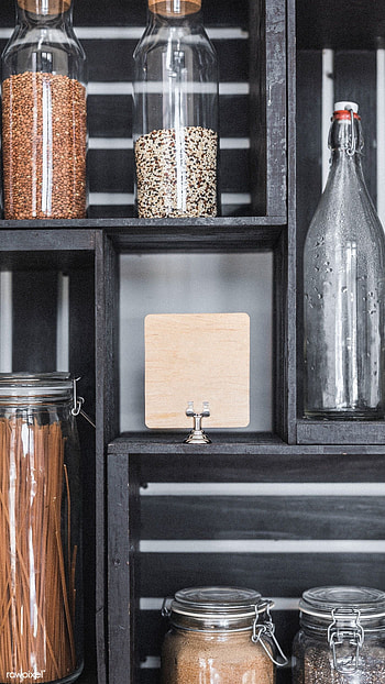 Grains on shelf, , Felix kitchen, Food storage HD phone wallpaper