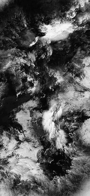Black, ripples, twisted, Black and white, clouds, thunderstorm HD phone wallpaper