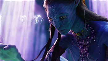 Avatar 2009, Neytiri Navi, Blue-skinned beauty, Stunning HD wallpaper