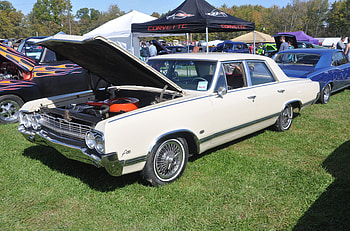 1965 Oldsmobile Cutlass, olds, white, 4 door, cruiser HD wallpaper