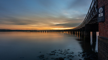 Tay Bridge Scotland, bridge, tay, scotland, sunset HD wallpaper