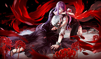 tokyo ghoul kaneki ken kamishiro rize Eye patch Two HD wallpaper
