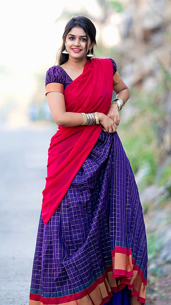 Sanjana anand, , saree beauty, kannada actress HD phone wallpaper