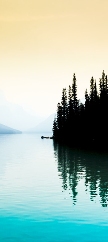 Maligne Lake, Alberta, Canada, nature, landscape HD phone wallpaper