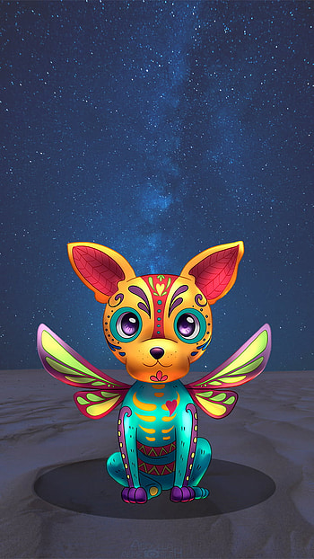 Chihuahua, nature, folclore, animals, mexican, tradition, alebrije, dayofthedead HD phone wallpaper