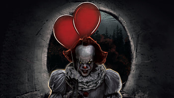 Pennywise Ballons, pennywise, it, clown, movies HD wallpaper