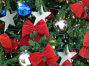 Holidays, New Year, Toys, Holiday, Christmas Tree, Garland, Bows, Garlands HD wallpaper